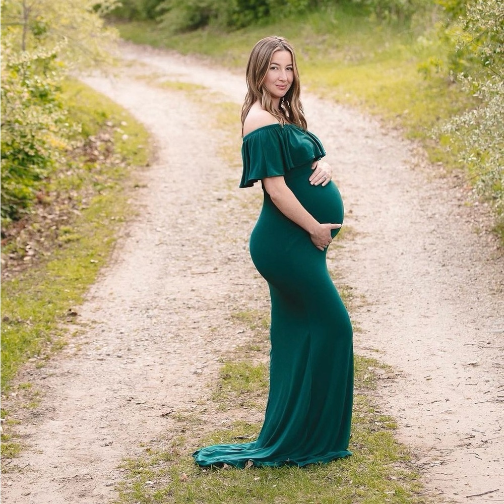 Emerald Green Maternity Dress